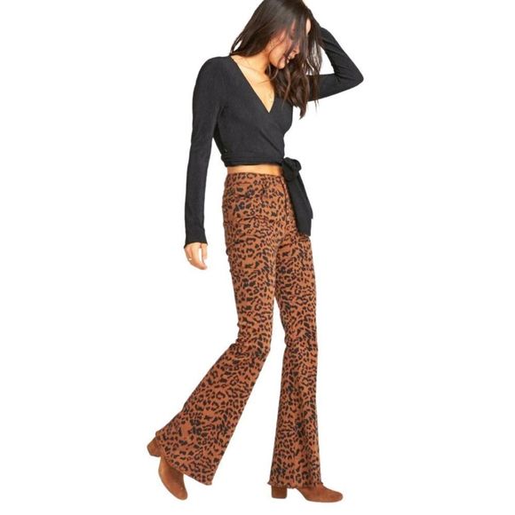 Show Me Your Mumu Cam Cam Zip Up Bells in Bronze Cheetah Sz 26 - Picture 1 of 7